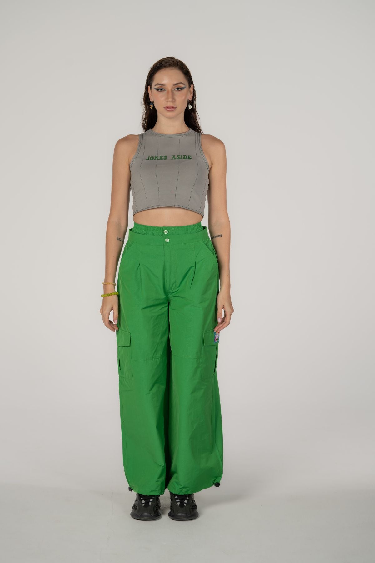 Baggy Cargo Pants in Green