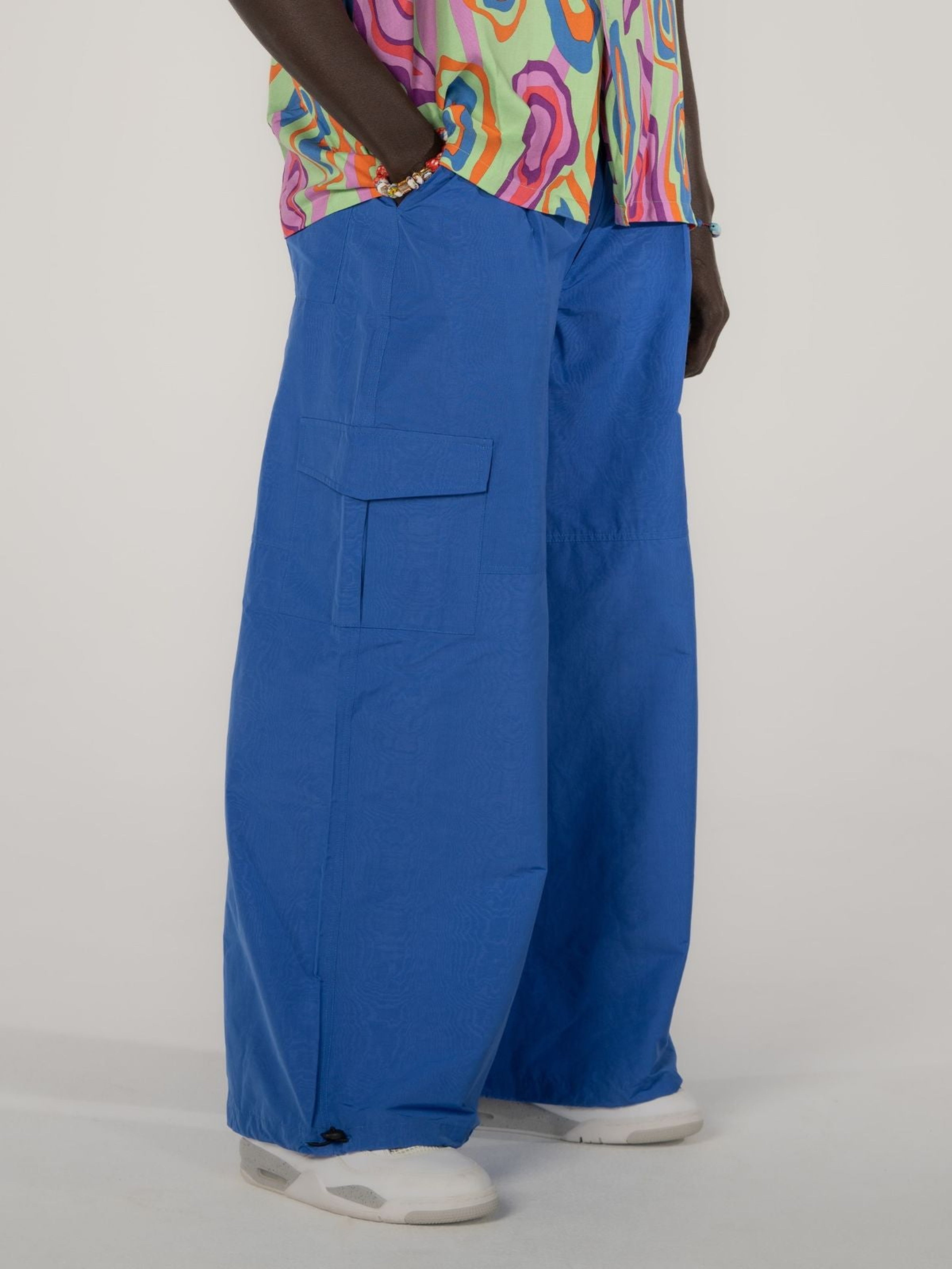 Baggy Cargo Pants in Blue