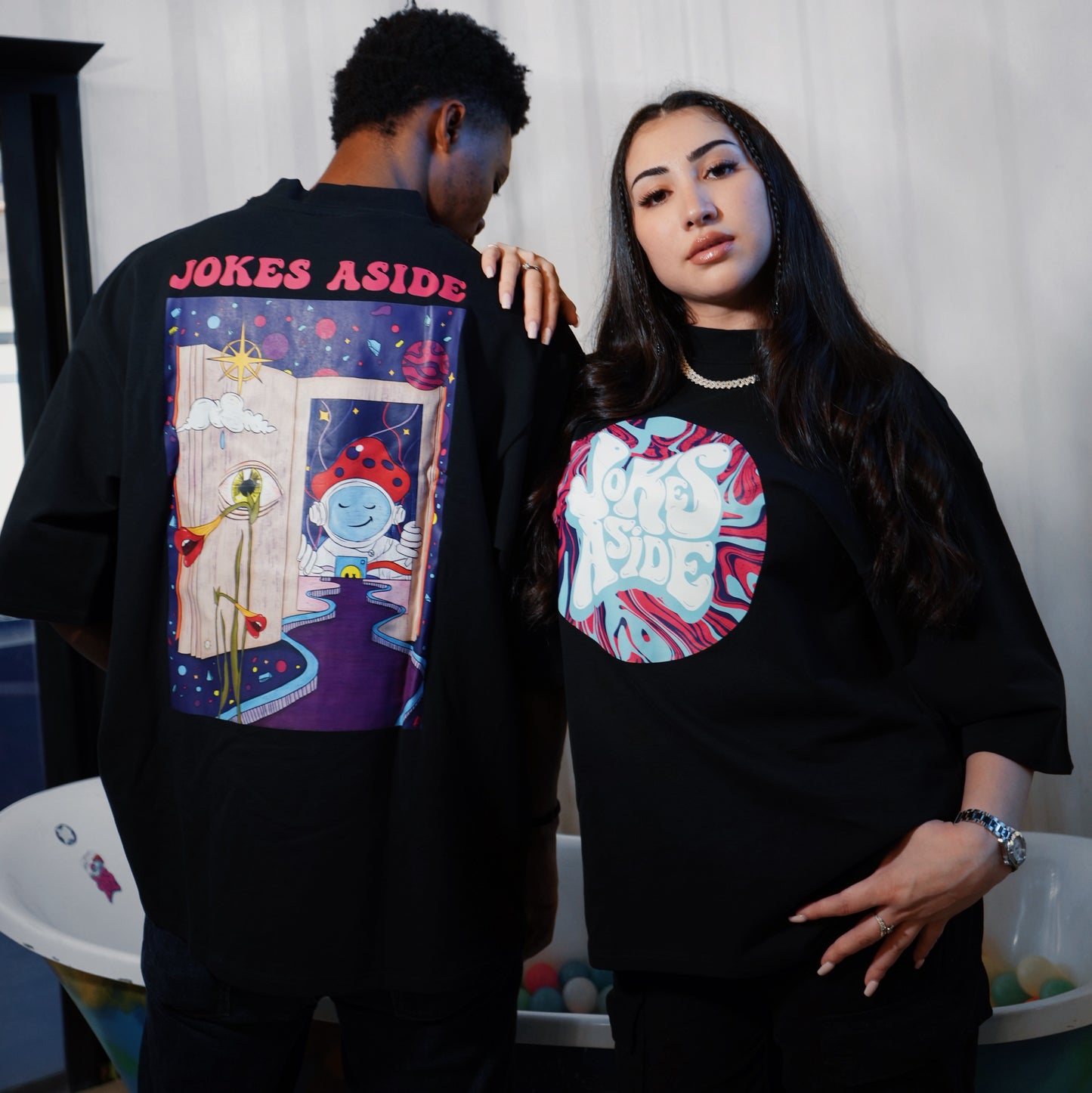 "A" Student T-shirt in BLACK