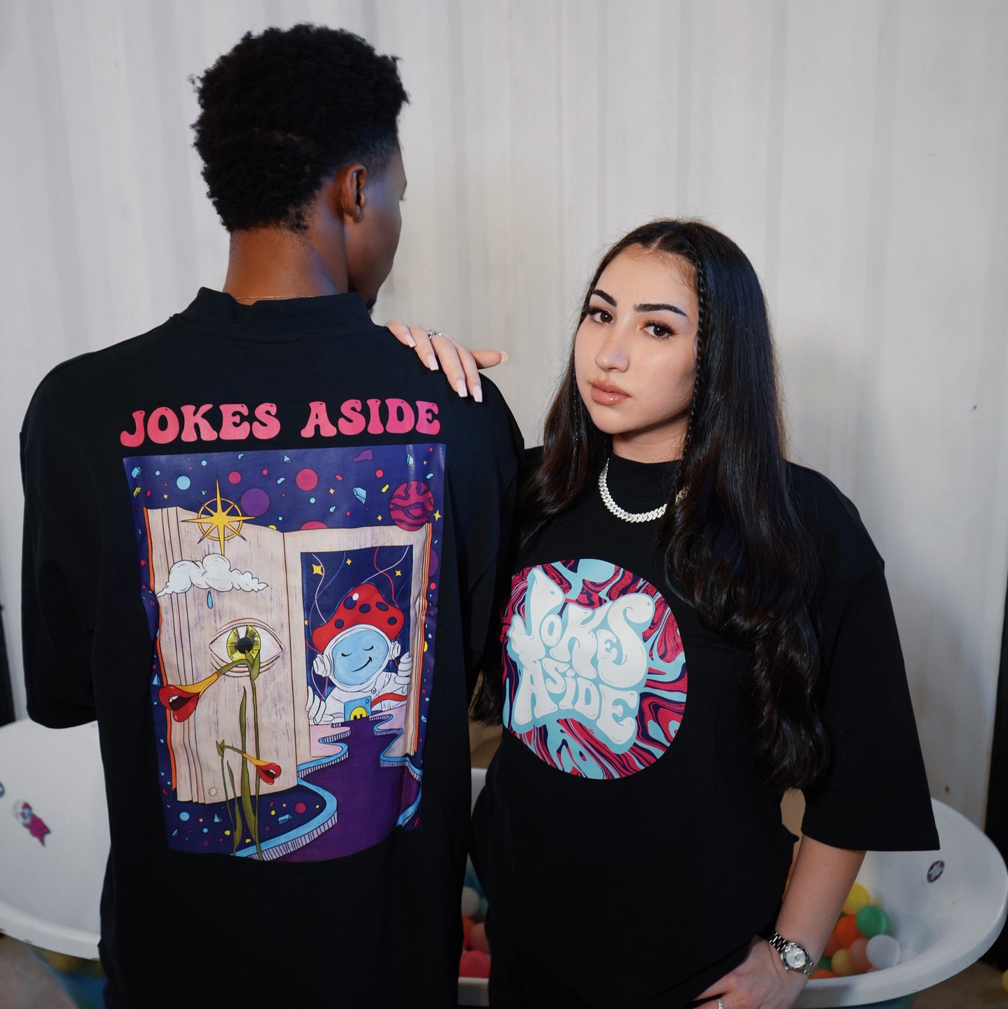 "A" Student T-shirt in BLACK