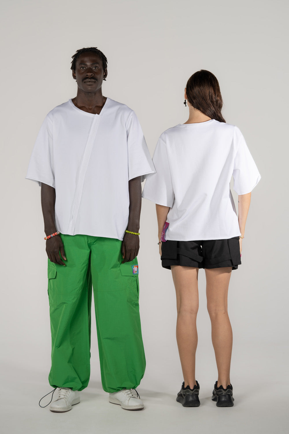 Asymmetrical Tee in White
