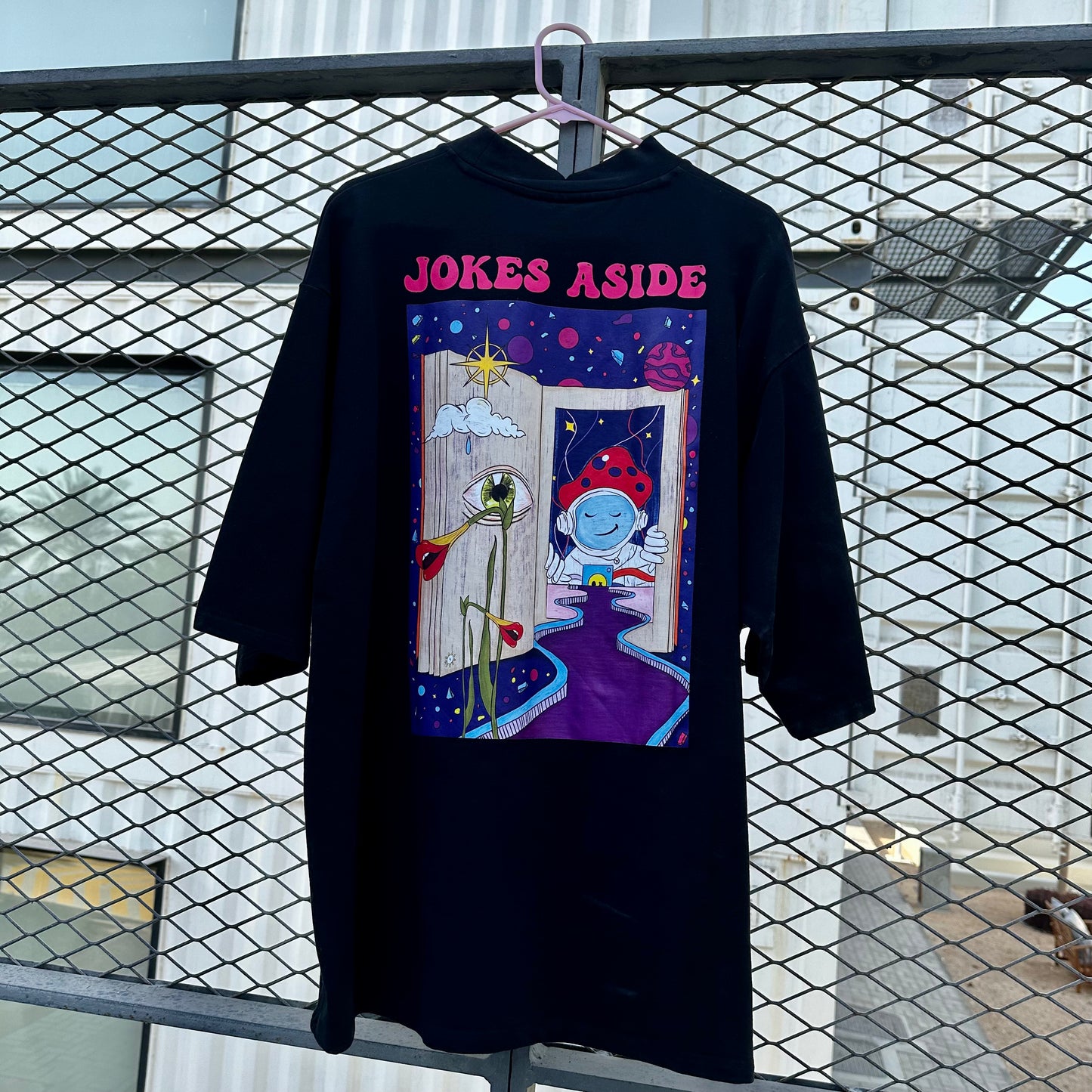 "A" Student T-shirt in BLACK