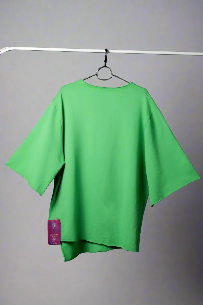 Asymmetrical Tee in Green