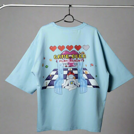 Game Over Tee in Blue