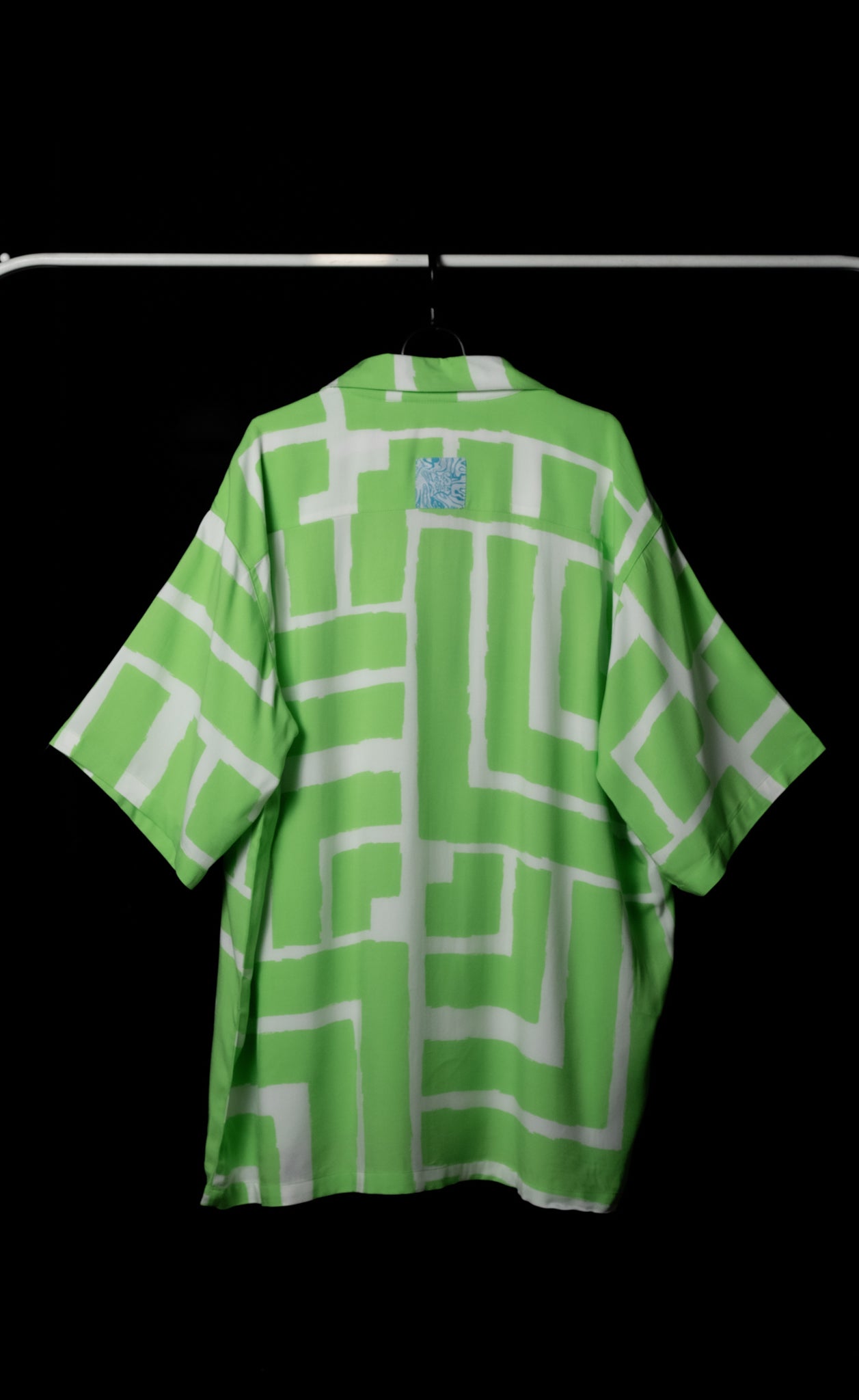 Green Pattern Button Up Shirt